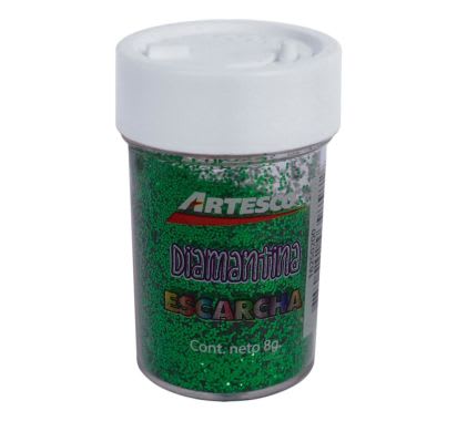 Diamantina Metálica Frasco x  8 g Verde