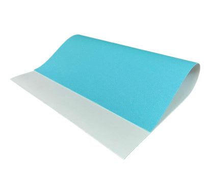 Goma Eva 50 cm x 70 cm Adhesivo Escarchado Celeste x 1 Pliego