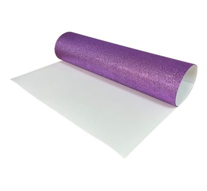 Goma Eva 50 cm x 70 cm Adhesivo Escarchado Lila x 1 Pliego