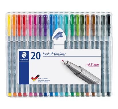 Marcador Triplus Fineliner 0.3 mm Estuche x 20 Unidades