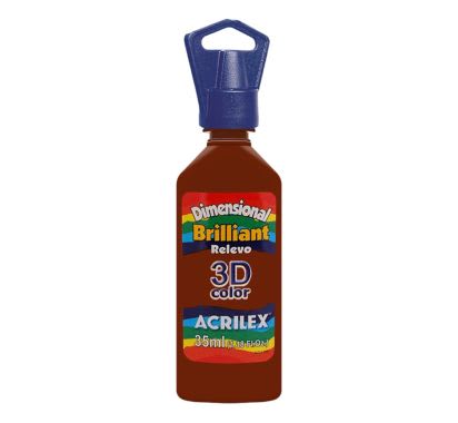 Pintura 3D Brillante x 35 ml Marrón