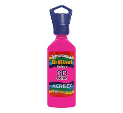 Pintura 3D Brillante x 35 ml Rosa Fucsia