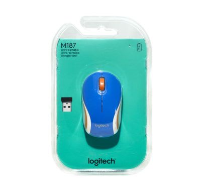 Mouse Mini Inalámbrico M187 Azul