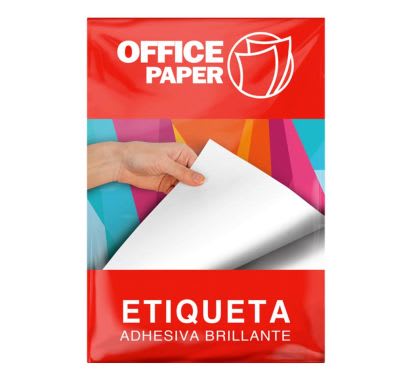 Papel Etiqueta Adhesivo Brillante A4 x 20 Hojas