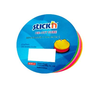 Nota Autoadhesiva Die-cut Circular 67mm x 67mm Paquete Neón x 50 Hojas c/u x 5 Colores