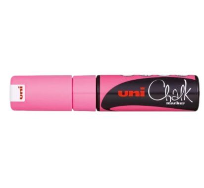 Marcador Permanente 8K Chalk Rosado Fluorescente