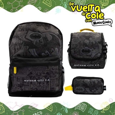 SET MOCHILA + LONCHERA + CARTUCHERA BATMAN