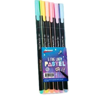 Plumón Fine Liner Max 04 Pastel Estuche x 6 Unidades