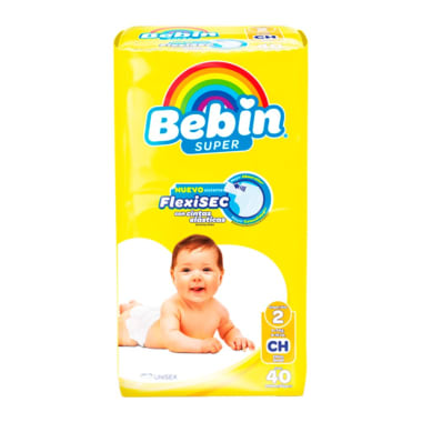 Pañal Bebin Super E2 Ch C/40 Pzas