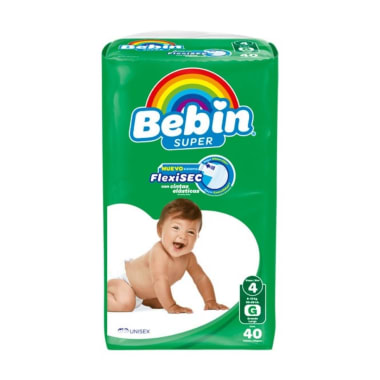 Pañal Bebin Super E4 Gde C/40 Pzas