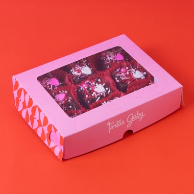 CAJA BROWNIES CORAZONES (Pedidos con 48 hrs. de anticipación)