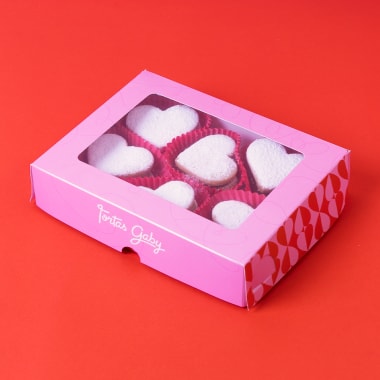 CAJA DE ALFAJORES CORAZON (Pedidos con 48 hrs. de anticipación)
