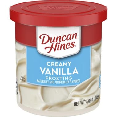 DUNCAN HINES CREAMY VANILLA FROSTING X 16 OZ