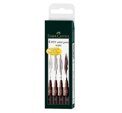 Set Marcadores Pitt Artist Pen x 4 Unidades Sepia Oscuro