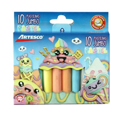 Plastilina Jumbo Pastel x 10 Unidades