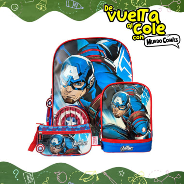 SET MOCHILA AVENGERS CAPITAN