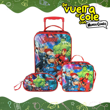 SET MALETA AVENGERS ECO ROJO