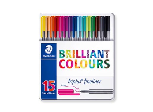 ESTUCHE STAEDTLER METAL FINELINER TRIPLUS 15 COLORES (334 M15)