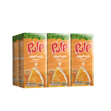 Pulp Naranja sixpack 250 ml