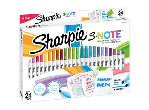 RESALTADOR SHARPIE NOTE PASTEL EN BLISTER X 24
