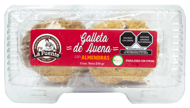 Galleta Avena Pan La Fuente Con Almendra Stevia 250 gr