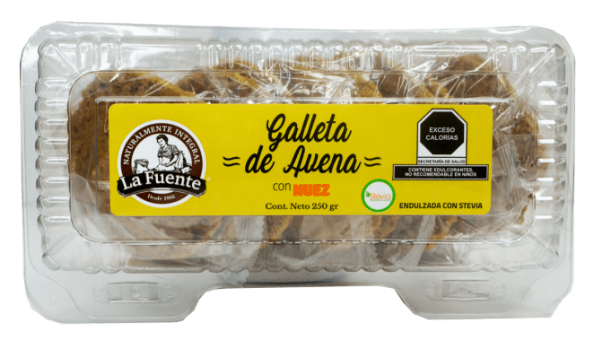 Galleta Avena Pan La Fuente Con Nuez Stevia 250 gr