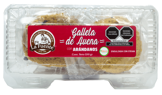 Galleta Avena Pan La Fuente Con Arandano Stevia 250 gr