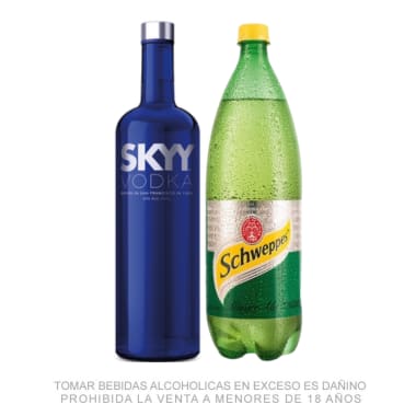 Pack Skyy Vodka 700ml + Schweppes Ginger Ale 1.5 LT