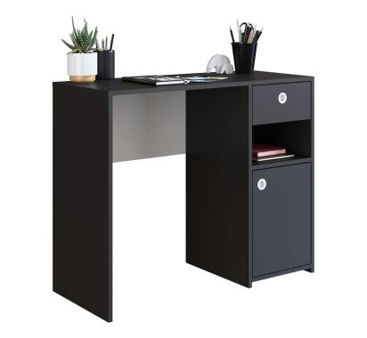 Mueble de Escritorio de Melamine Negro Delphine