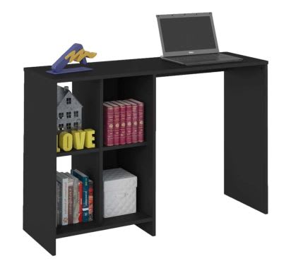 Mueble de Escritorio de Melamine Negro Moon