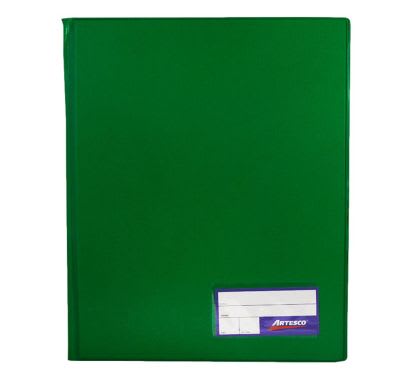 Folder Doble Tapa con Gusanillo A4 Verde Hoja