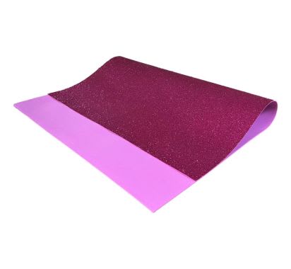 Goma Eva 50 cm x 70 cm Escarchado Fucsia