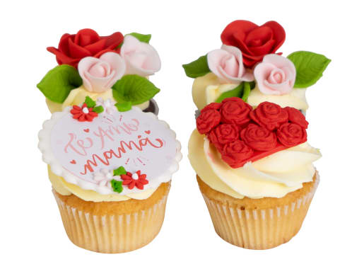 MADRE MINI CUPCAKES ROSAS	