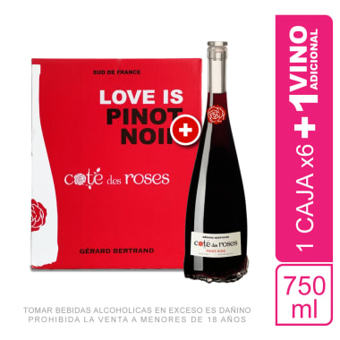 Caja Cote Des Roses Pinot Noir 750ml x 7 unidades