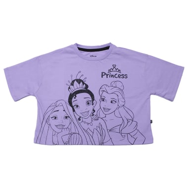 POLO MANGA CORTA NIÑA PRINCESAS LILA 