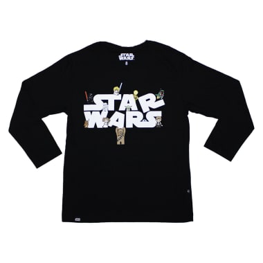 POLO MANGA LARGA NIÑO STAR WARS NEGRO 