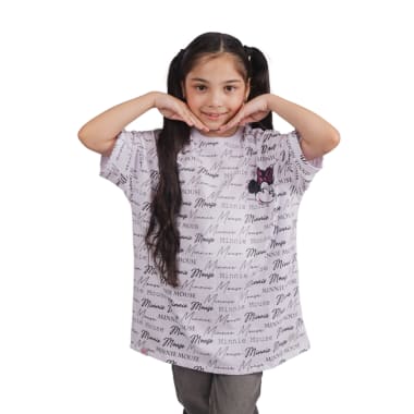 POLO OVERSIZE MANGA CORTA NIÑA MINNIE MOUSE BLANCO