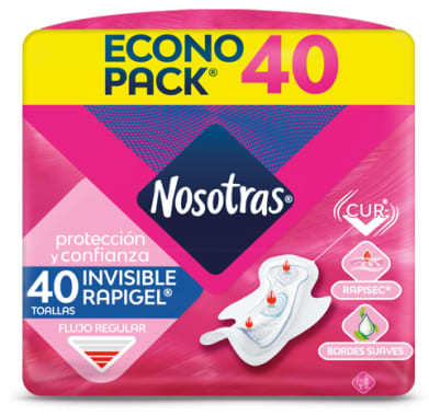 NOSOTRAS TOALLAS HIG INV RAPIGEL PQ 40UN