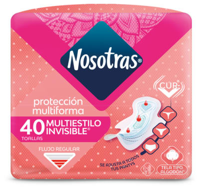 NOSOTRAS TOALLAS HIG INV MULTIESTILO PQ 40UN