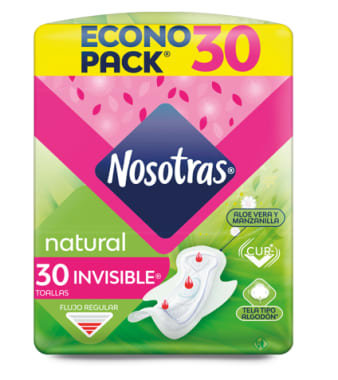 NOSOTRAS TOALLAS HIG INV NATURAL PQ 30UN