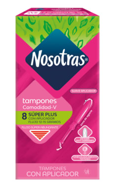 NOSOTRAS TAMPÓN SUPER PLUS CON APLIC CJ 8UN