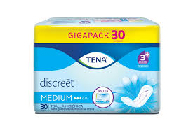 TENA TOALLAS HIG DISCREET MEDIUM PQ 30UN