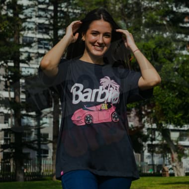 POLO OVERSIZE MUJER BARBIE GRIS MEDIO