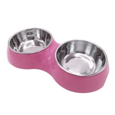 PLATO P/PERRO ROSADO MEDIANO X2 REDOND BASICO