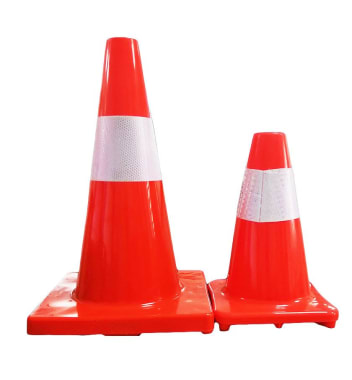 IMP CONO SEGURIDAD 45CM CAUCHO PVC FLEXIBLE