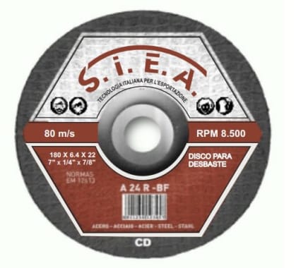 SIEA DISCO PULIR/METAL 7"X1/4 (25UXCJ)