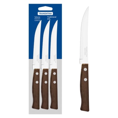 TRAMONTINA JGO CUCHILLO ASADO X 3 PZS TRADICIO