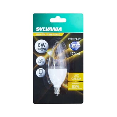 SYLVANIA FOCO LED 6W VELA E12 3000K (20UxCJ)