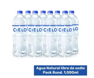 CIELO AGUA PET NO RETORNABLE 1000 ML 8