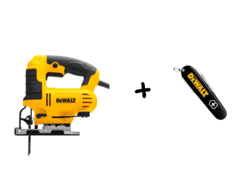 SIERRA CALADORA 650W DEWALT + CORTA PLUMA VICTORINOX 